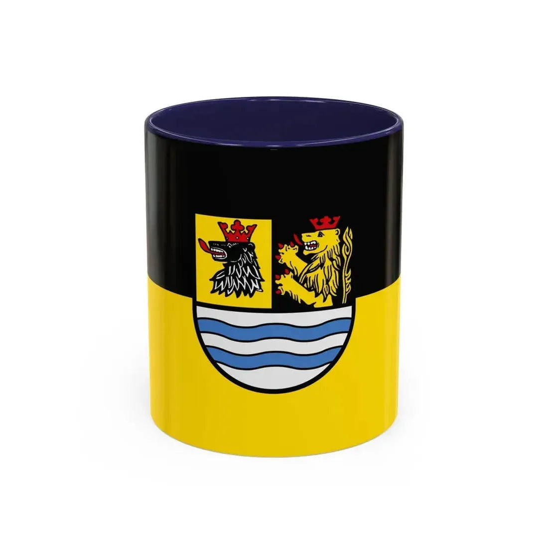 Flag of Neuburg Schrobenhausen Germany - Accent Coffee Mug 11oz Navy - Go Mug Yourself
