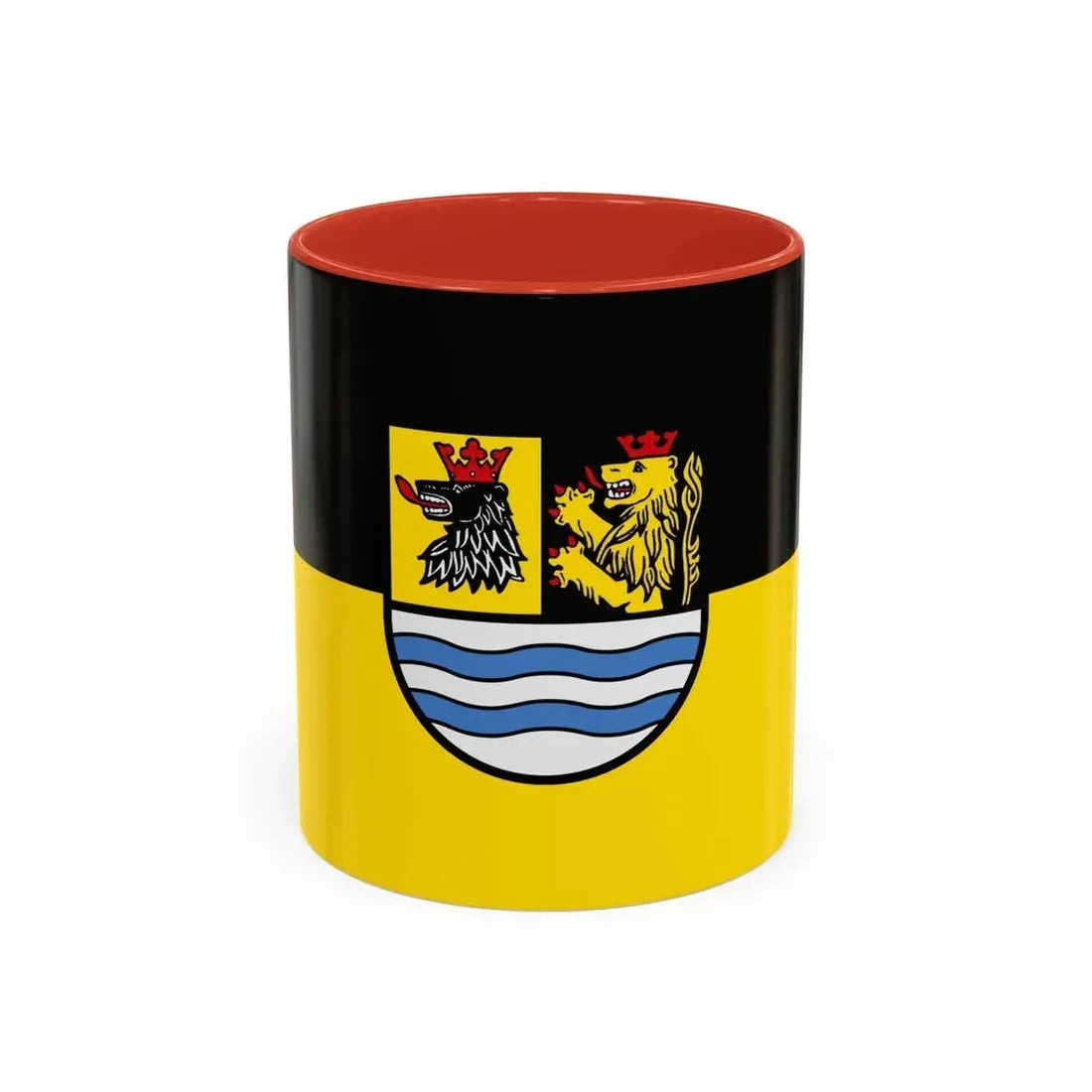 Flag of Neuburg Schrobenhausen Germany - Accent Coffee Mug 11oz Red - Go Mug Yourself