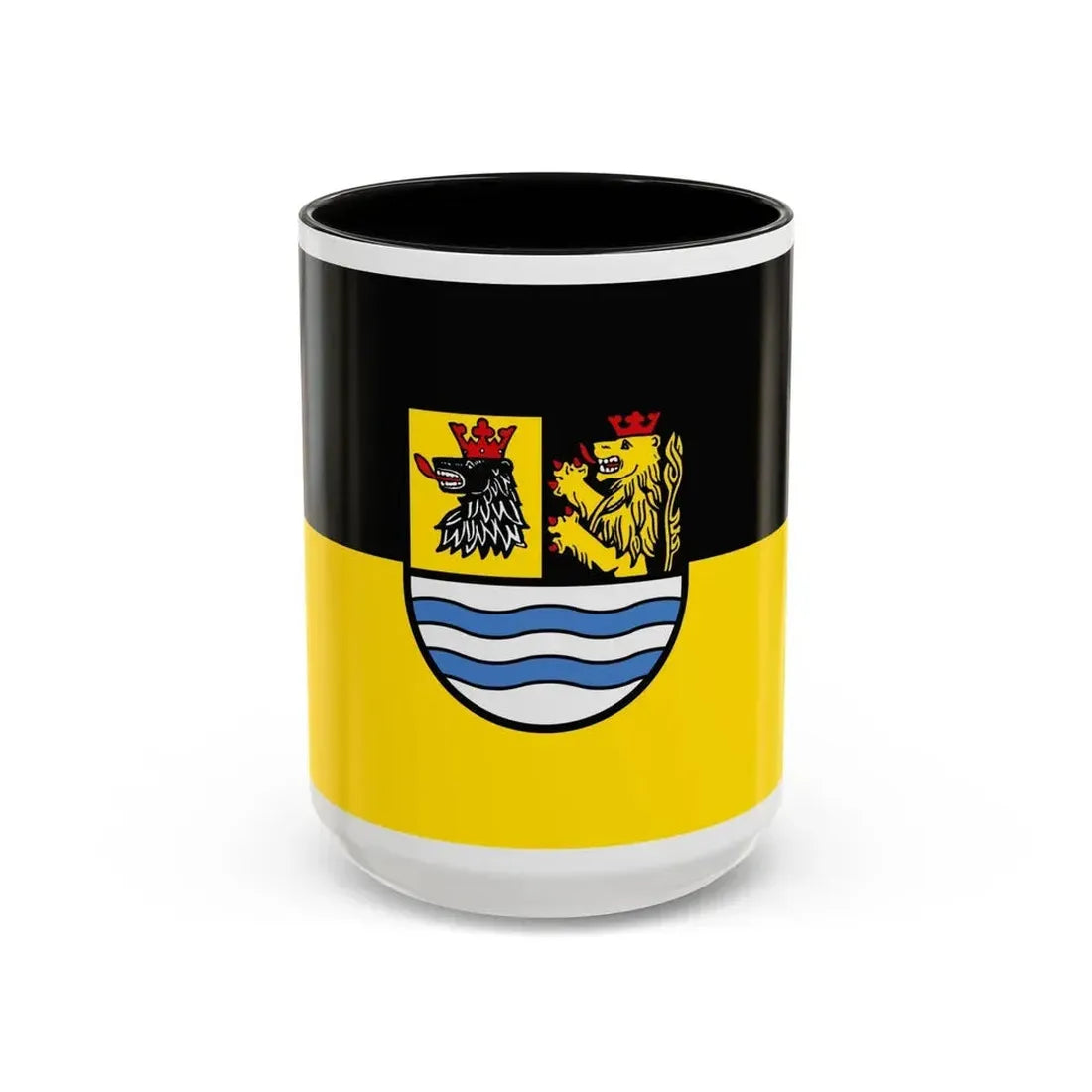 Flag of Neuburg Schrobenhausen Germany - Accent Coffee Mug 15oz Black - Go Mug Yourself