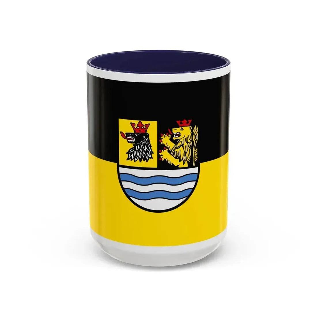 Flag of Neuburg Schrobenhausen Germany - Accent Coffee Mug 15oz Navy - Go Mug Yourself