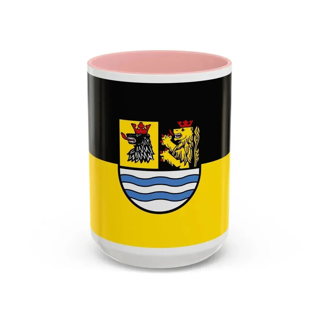 Flag of Neuburg Schrobenhausen Germany - Accent Coffee Mug 15oz Pink - Go Mug Yourself