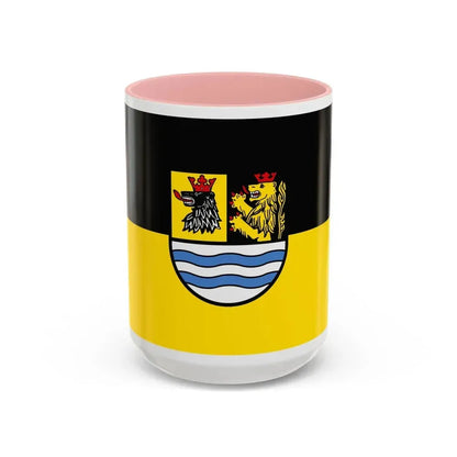 Flag of Neuburg Schrobenhausen Germany - Accent Coffee Mug 15oz Pink - Go Mug Yourself