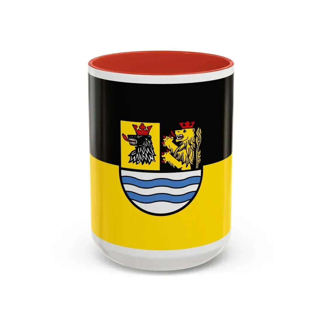 Flag of Neuburg Schrobenhausen Germany - Accent Coffee Mug 15oz Red - Go Mug Yourself