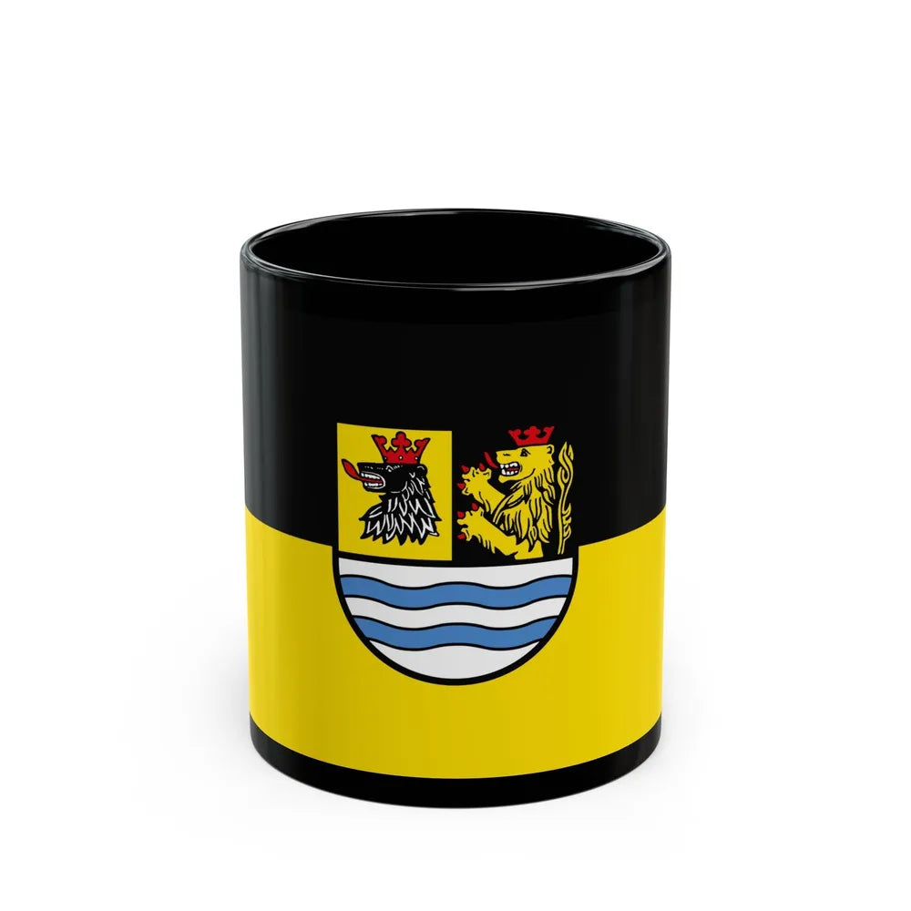 Flag of Neuburg Schrobenhausen Germany - Black Coffee Mug-11oz-Go Mug Yourself