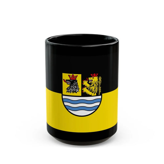 Flag of Neuburg Schrobenhausen Germany - Black Coffee Mug-15oz-Go Mug Yourself