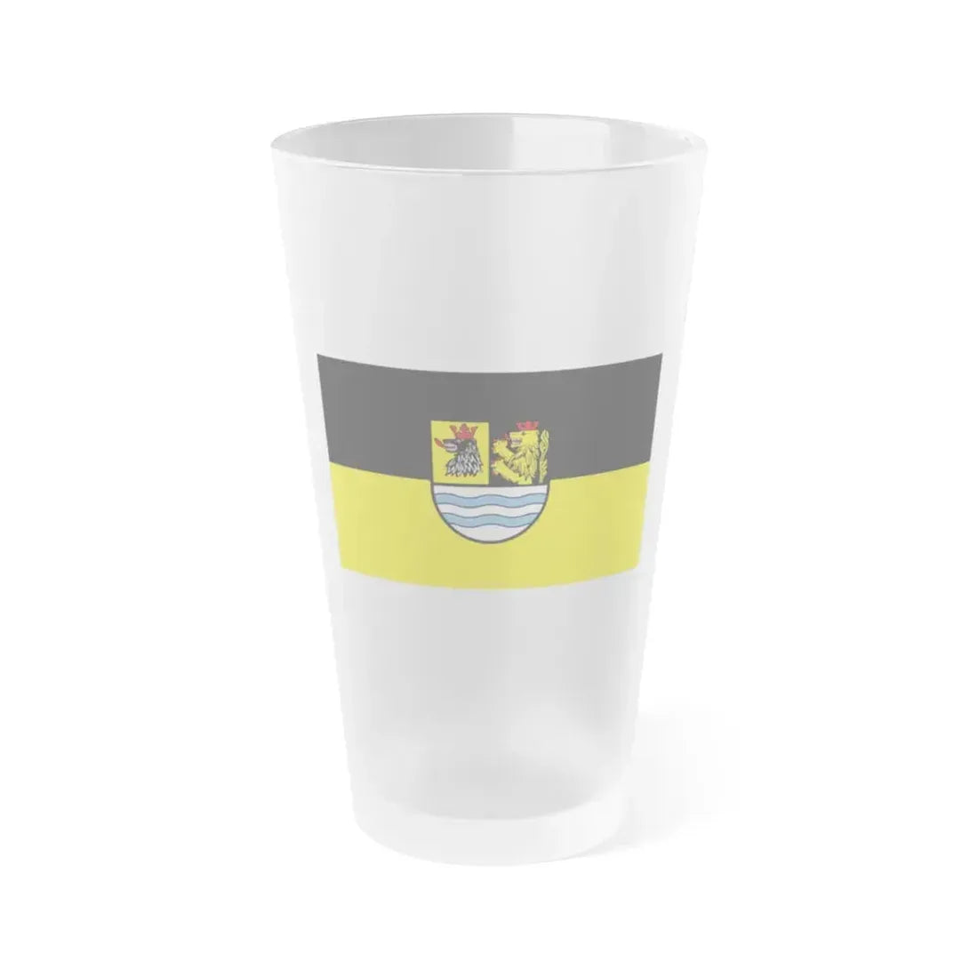 Flag of Neuburg Schrobenhausen Germany - Frosted Pint Glass 16oz 16oz Frosted - Go Mug Yourself