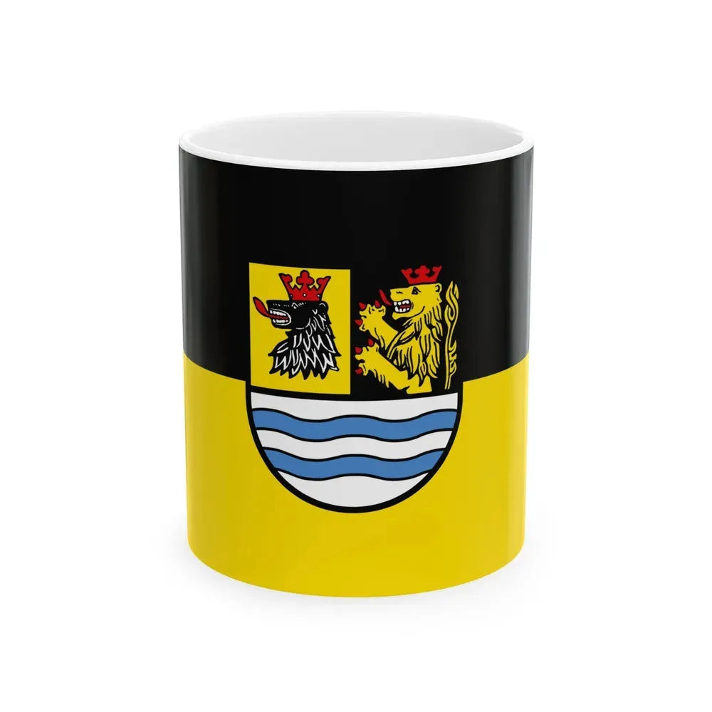 Flag of Neuburg Schrobenhausen Germany - White Coffee Mug 11oz - Go Mug Yourself