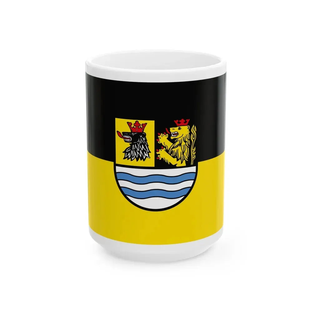 Flag of Neuburg Schrobenhausen Germany - White Coffee Mug 15oz - Go Mug Yourself