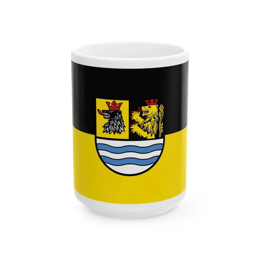 Flag of Neuburg Schrobenhausen Germany - White Coffee Mug 15oz - Go Mug Yourself