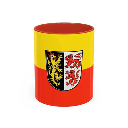 Flag of Neumarkt in der Oberpfalz Germany - Accent Coffee Mug 11oz Red - Go Mug Yourself