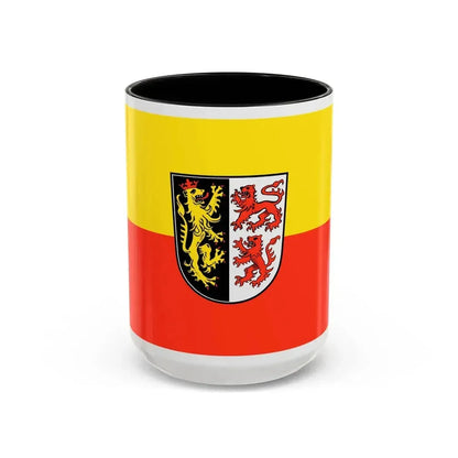 Flag of Neumarkt in der Oberpfalz Germany - Accent Coffee Mug 15oz Black - Go Mug Yourself