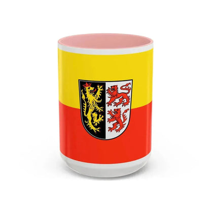 Flag of Neumarkt in der Oberpfalz Germany - Accent Coffee Mug 15oz Pink - Go Mug Yourself