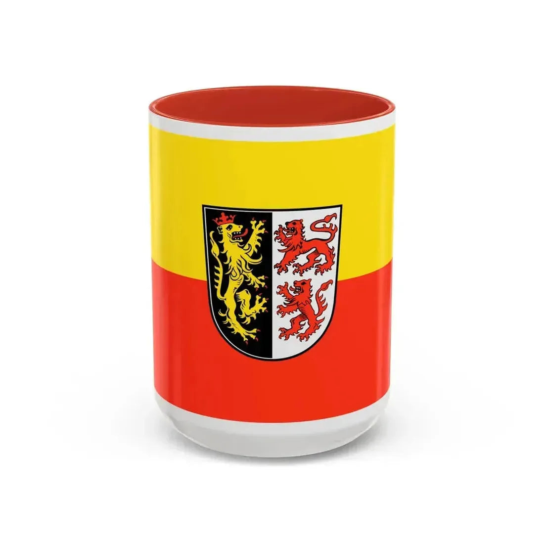 Flag of Neumarkt in der Oberpfalz Germany - Accent Coffee Mug 15oz Red - Go Mug Yourself