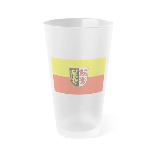 Flag of Neumarkt in der Oberpfalz Germany - Frosted Pint Glass 16oz 16oz Frosted - Go Mug Yourself