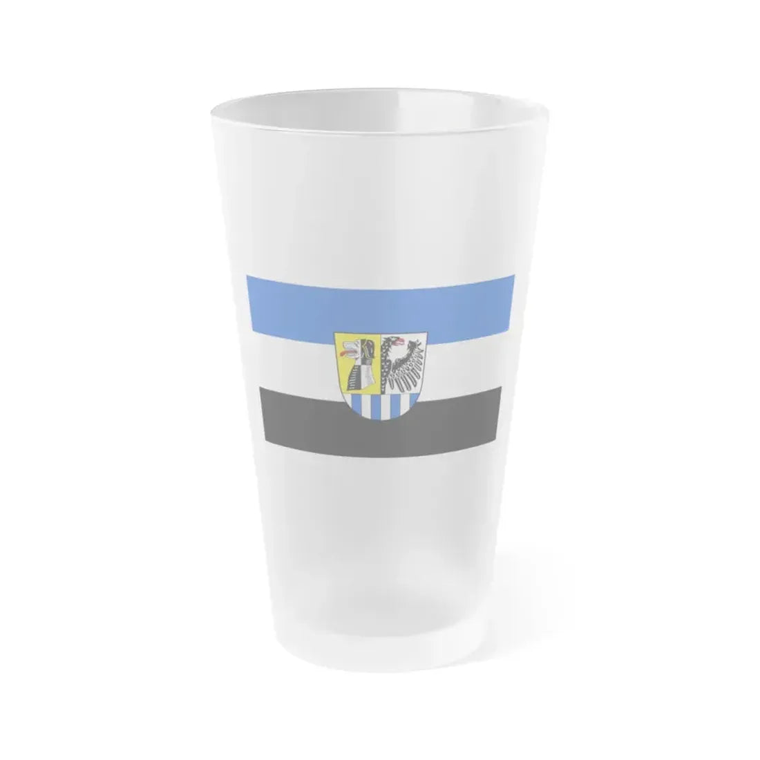 Flag of Neustadt an der Aisch Bad Windsheim Germany - Frosted Pint Glass 16oz 16oz Frosted - Go Mug Yourself