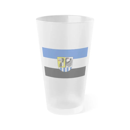 Flag of Neustadt an der Aisch Bad Windsheim Germany - Frosted Pint Glass 16oz 16oz Frosted - Go Mug Yourself