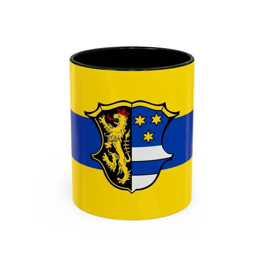 Flag of Neustadt an der Waldnaab Germany - Accent Coffee Mug 11oz Black - Go Mug Yourself