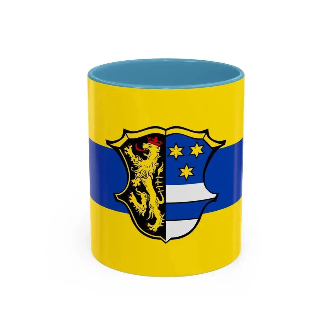 Flag of Neustadt an der Waldnaab Germany - Accent Coffee Mug 11oz Light Blue - Go Mug Yourself