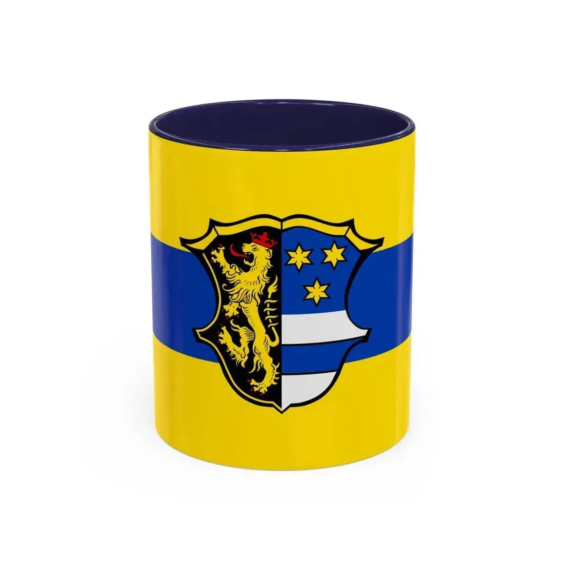 Flag of Neustadt an der Waldnaab Germany - Accent Coffee Mug 11oz Navy - Go Mug Yourself