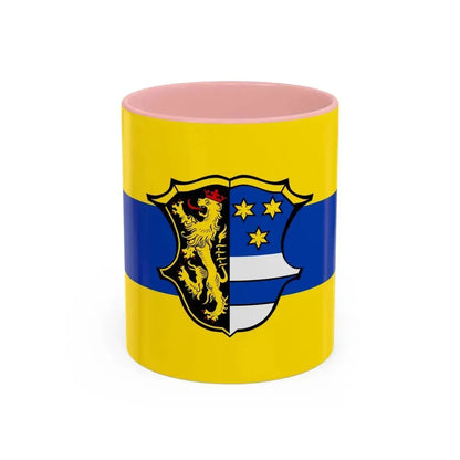 Flag of Neustadt an der Waldnaab Germany - Accent Coffee Mug 11oz Pink - Go Mug Yourself