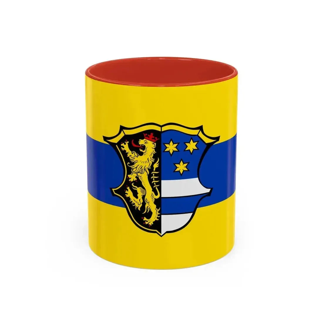 Flag of Neustadt an der Waldnaab Germany - Accent Coffee Mug 11oz Red - Go Mug Yourself