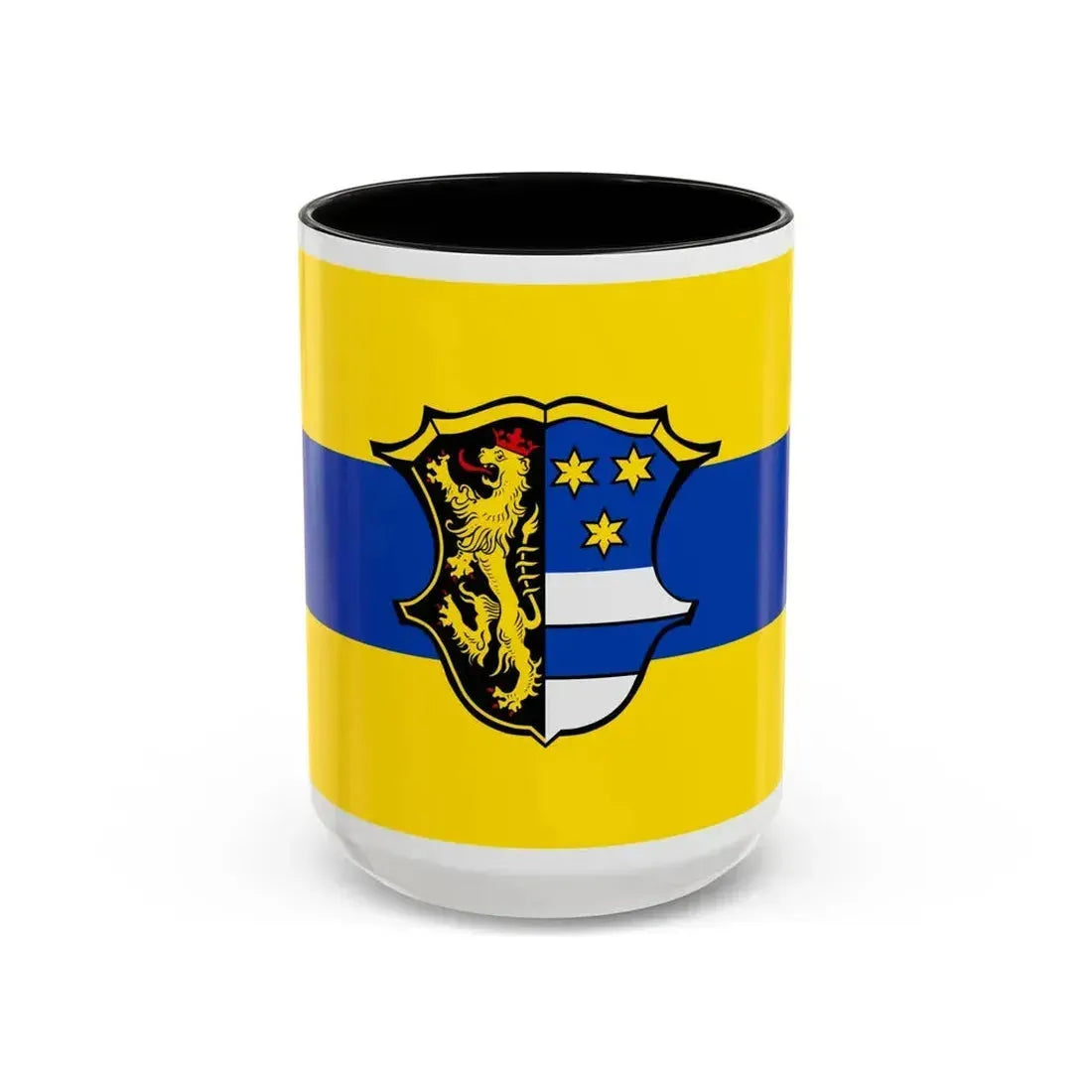 Flag of Neustadt an der Waldnaab Germany - Accent Coffee Mug 15oz Black - Go Mug Yourself