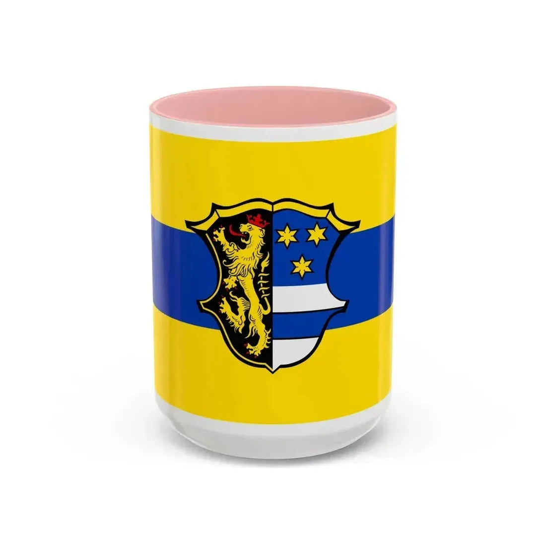 Flag of Neustadt an der Waldnaab Germany - Accent Coffee Mug 15oz Pink - Go Mug Yourself