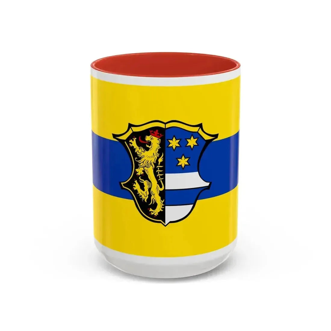 Flag of Neustadt an der Waldnaab Germany - Accent Coffee Mug 15oz Red - Go Mug Yourself