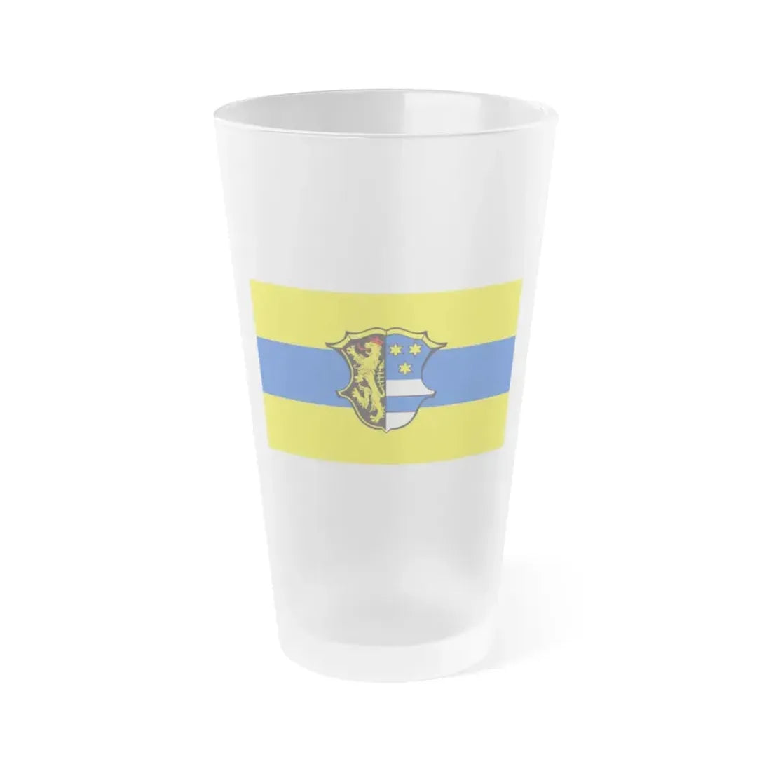 Flag of Neustadt an der Waldnaab Germany - Frosted Pint Glass 16oz 16oz Frosted - Go Mug Yourself