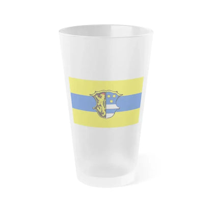 Flag of Neustadt an der Waldnaab Germany - Frosted Pint Glass 16oz 16oz Frosted - Go Mug Yourself