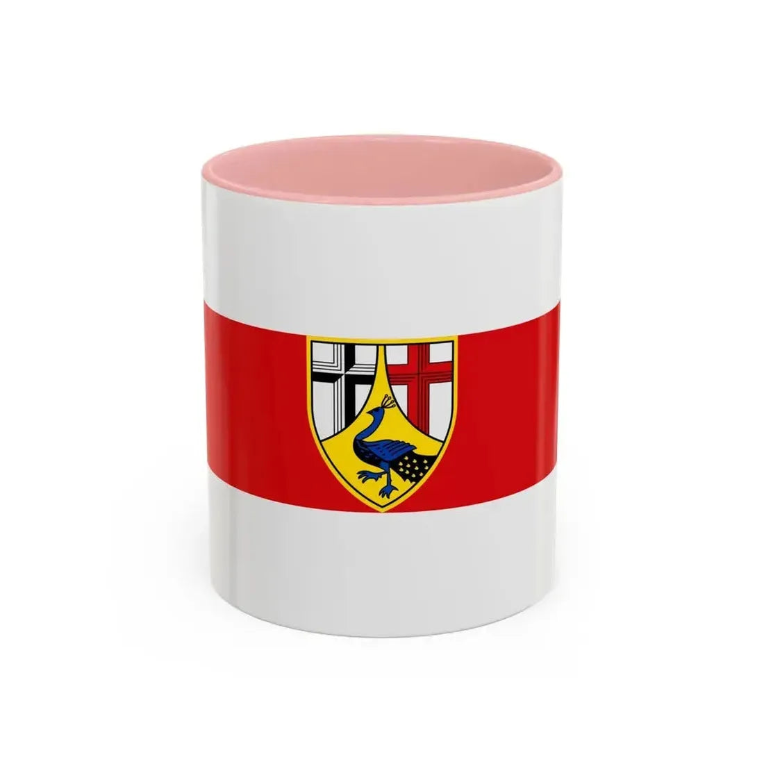 Flag of Neuwied Germany - Accent Coffee Mug 11oz Pink - Go Mug Yourself