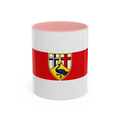 Flag of Neuwied Germany - Accent Coffee Mug 11oz Pink - Go Mug Yourself