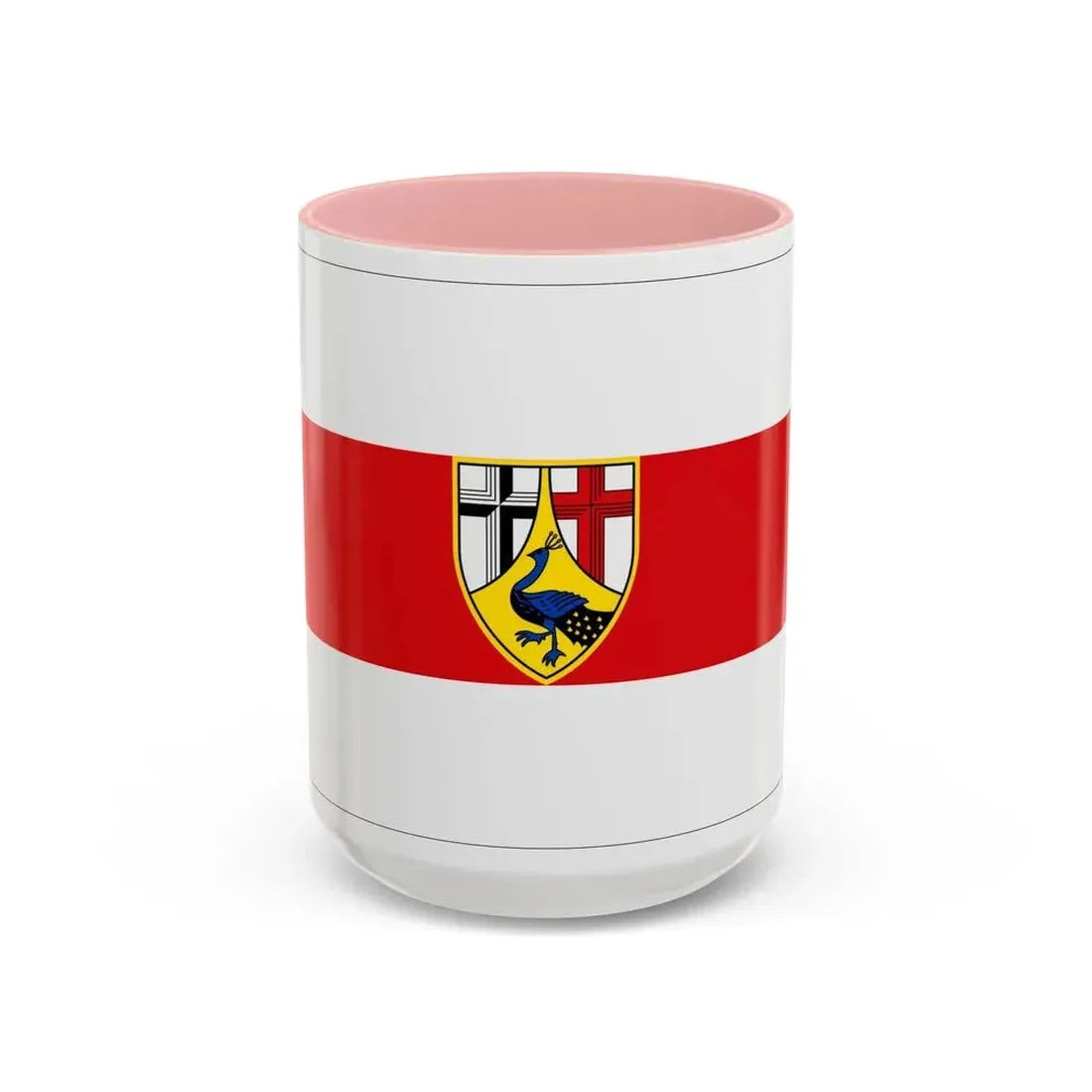 Flag of Neuwied Germany - Accent Coffee Mug 15oz Pink - Go Mug Yourself