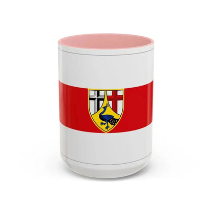 Flag of Neuwied Germany - Accent Coffee Mug 15oz Pink - Go Mug Yourself
