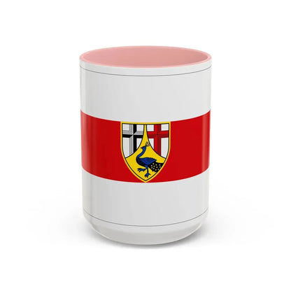 Flag of Neuwied Germany - Accent Coffee Mug 15oz Pink - Go Mug Yourself
