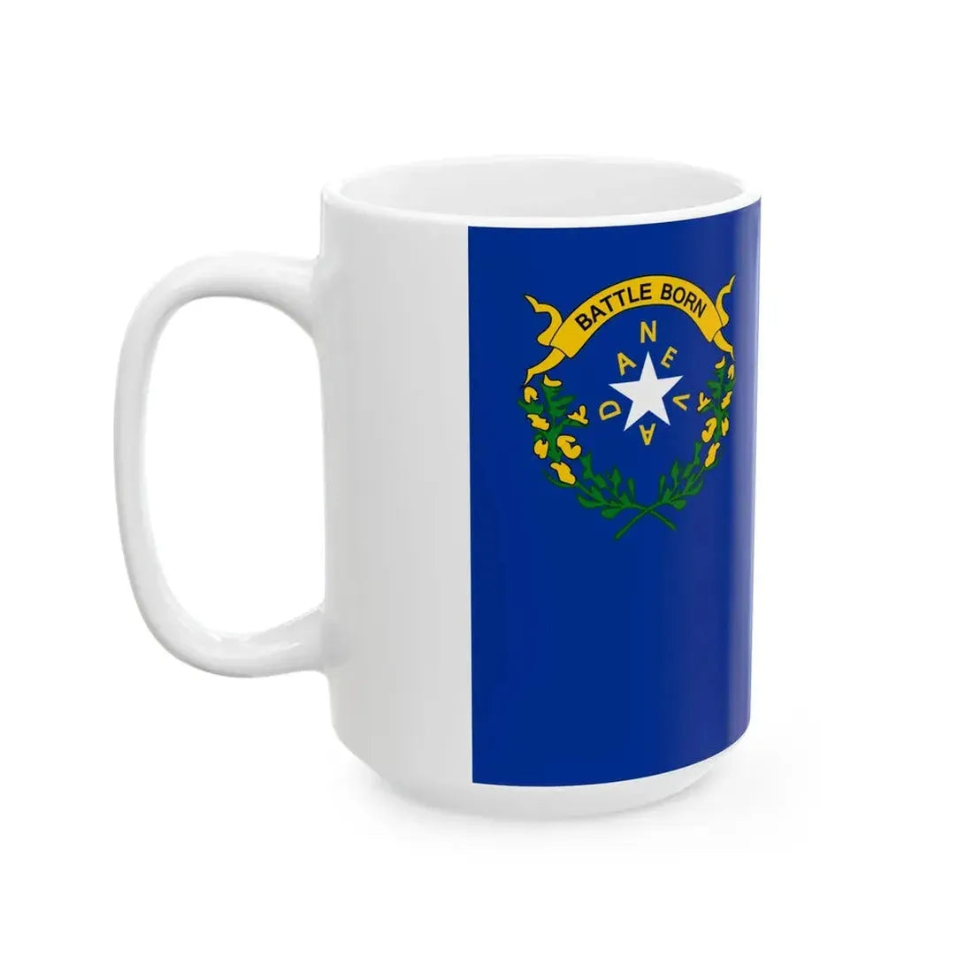 Flag of Nevada 1929-1991 (United States) White Coffee Mug - Go Mug Yourself