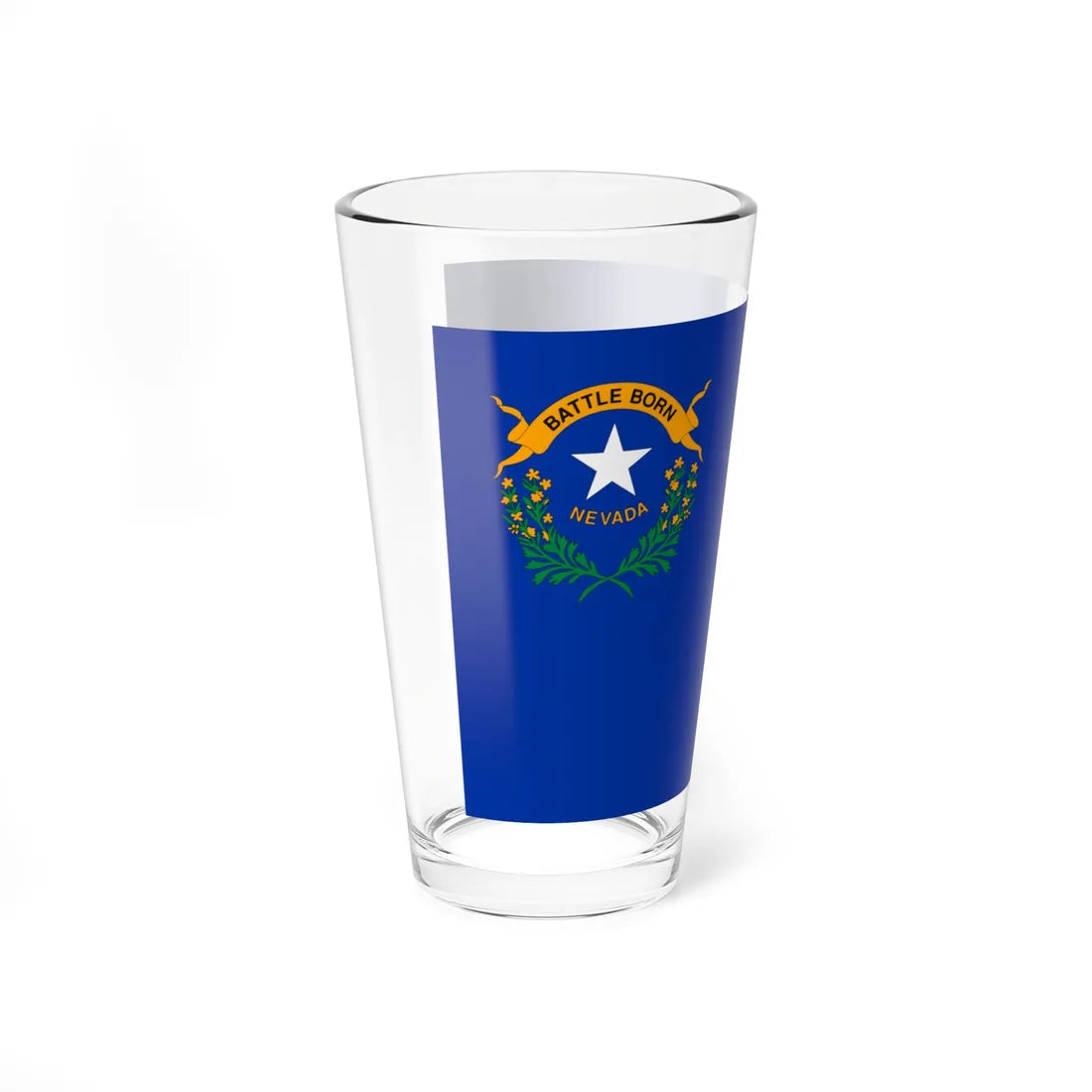 Flag of Nevada 3-2 (United States) Pint Glass 16oz - Go Mug Yourself