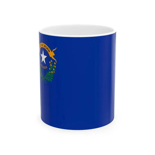 Flag of Nevada 3-2 (United States) White Coffee Mug 11oz - Go Mug Yourself