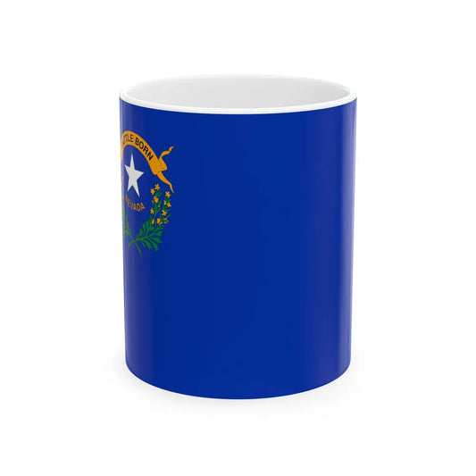 Flag of Nevada (United States) White Coffee Mug 11oz - Go Mug Yourself