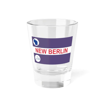 Flag of New Berlin Wisconsin (United States) Shot Glass 1.5oz 1.5oz - Go Mug Yourself