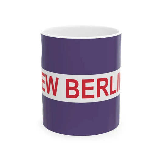 Flag of New Berlin Wisconsin (United States) White Coffee Mug 11oz - Go Mug Yourself
