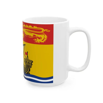 Flag of New Brunswick 3-2 (Canada) White Coffee Mug - Go Mug Yourself