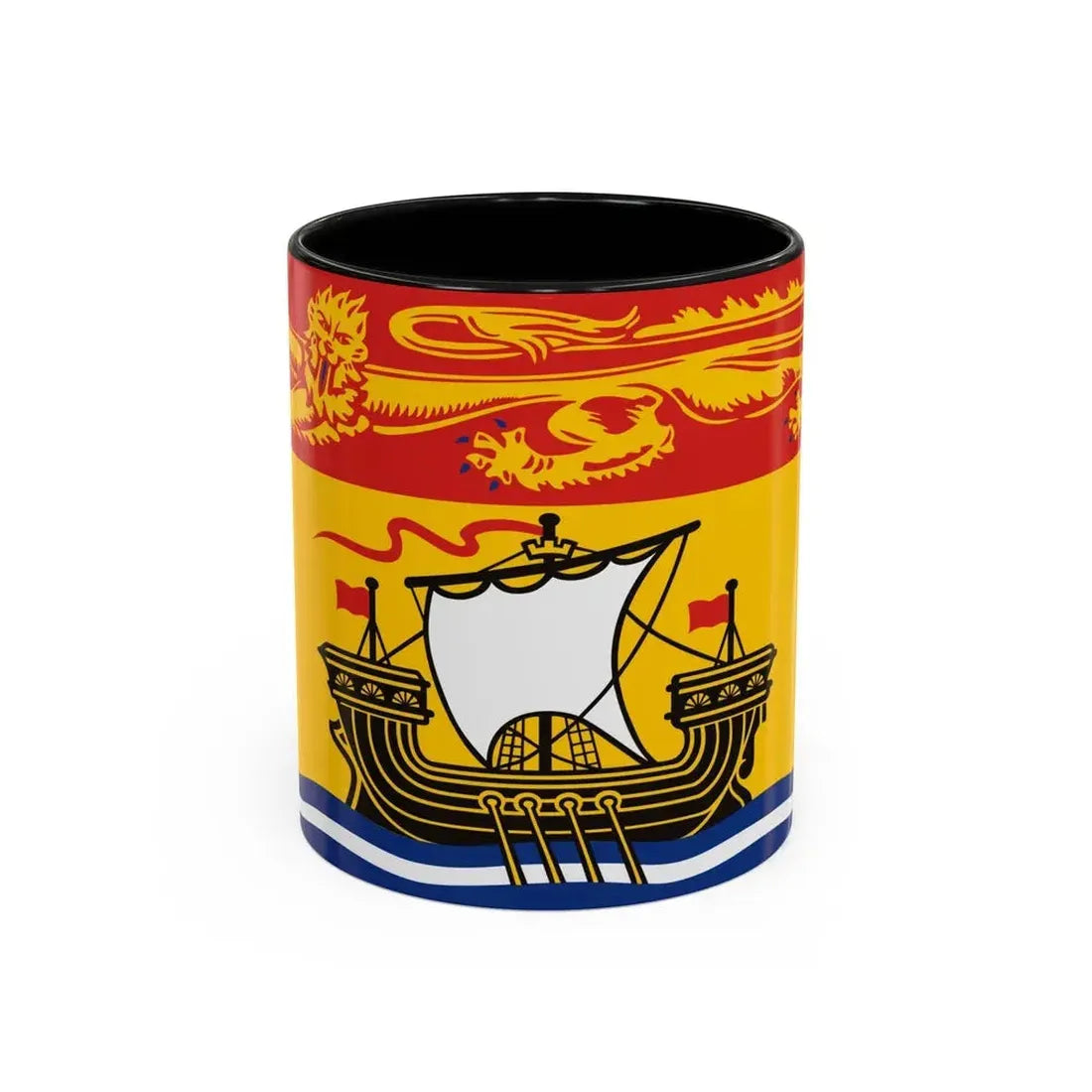 Flag of New Brunswick Canada - Accent Coffee Mug 11oz Black - Go Mug Yourself