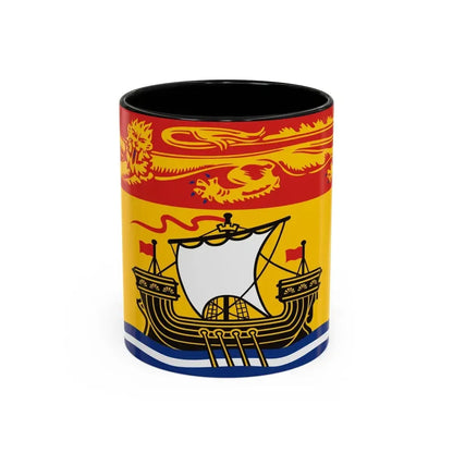 Flag of New Brunswick Canada - Accent Coffee Mug 11oz Black - Go Mug Yourself