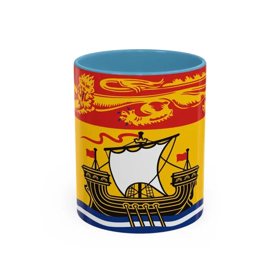 Flag of New Brunswick Canada - Accent Coffee Mug 11oz Light Blue - Go Mug Yourself