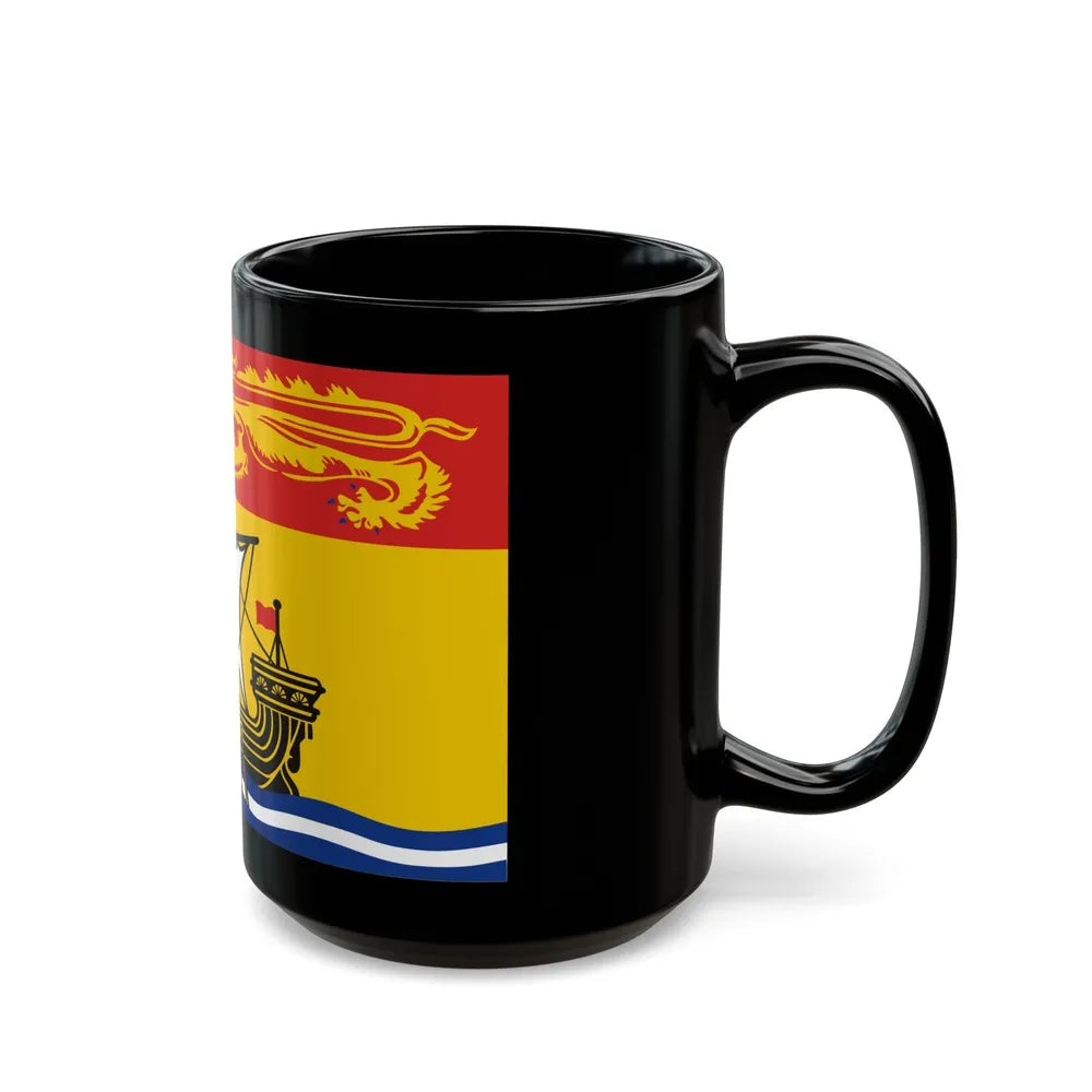 Flag of New Brunswick Canada - Black Coffee Mug-Go Mug Yourself