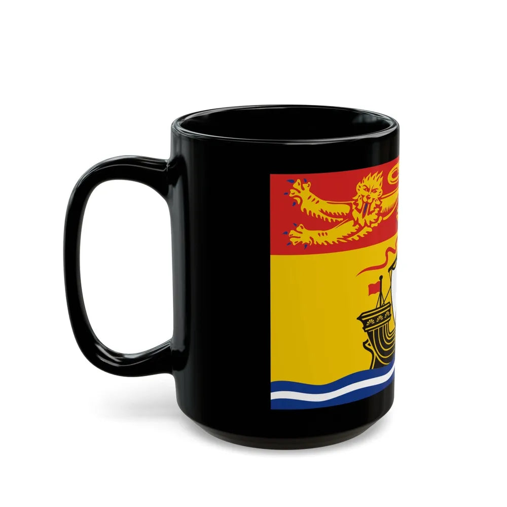 Flag of New Brunswick Canada - Black Coffee Mug-Go Mug Yourself