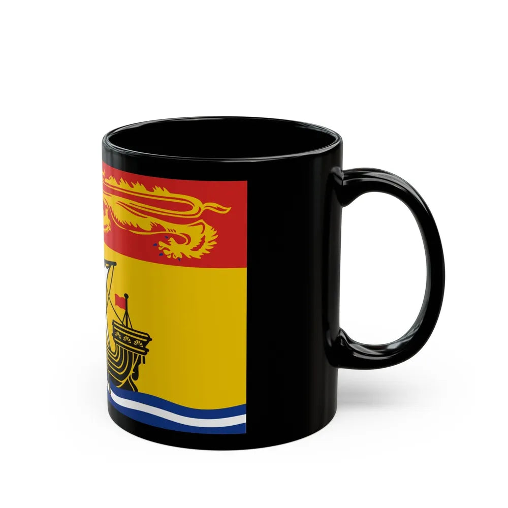 Flag of New Brunswick Canada - Black Coffee Mug-Go Mug Yourself