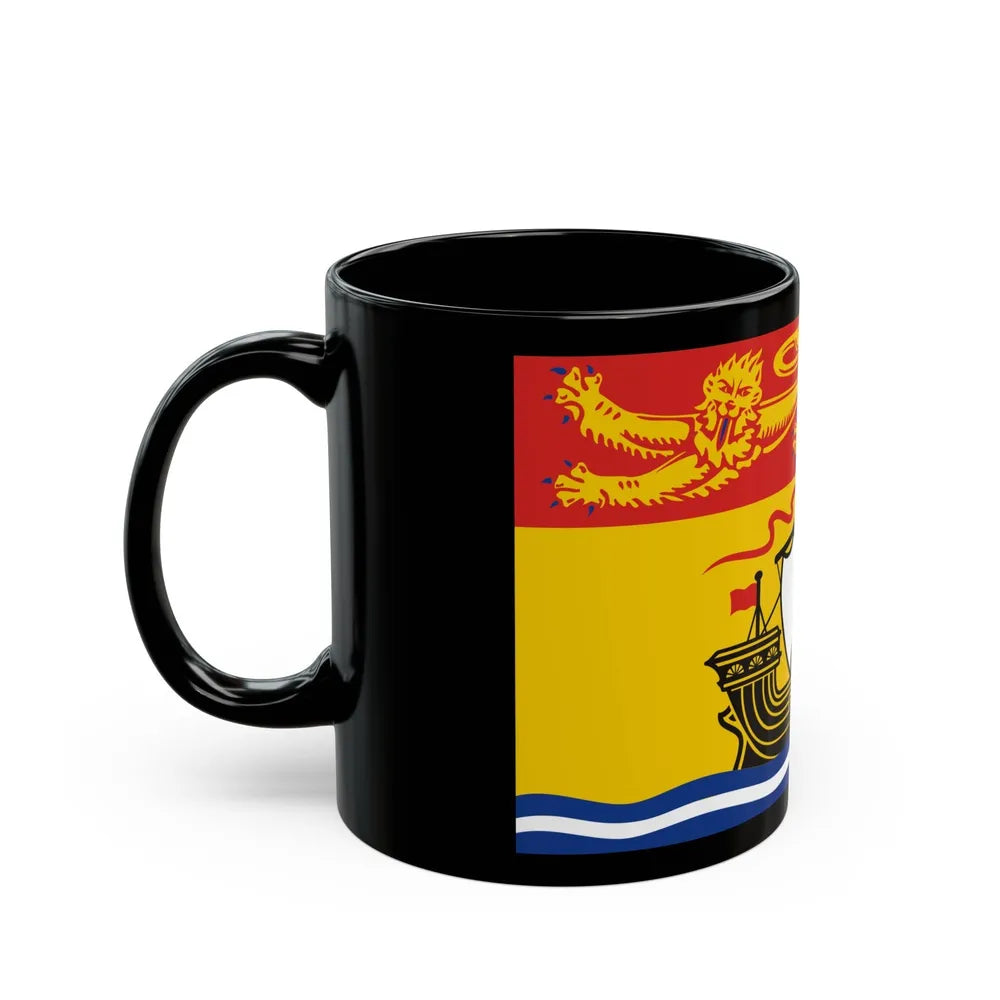 Flag of New Brunswick Canada - Black Coffee Mug-Go Mug Yourself