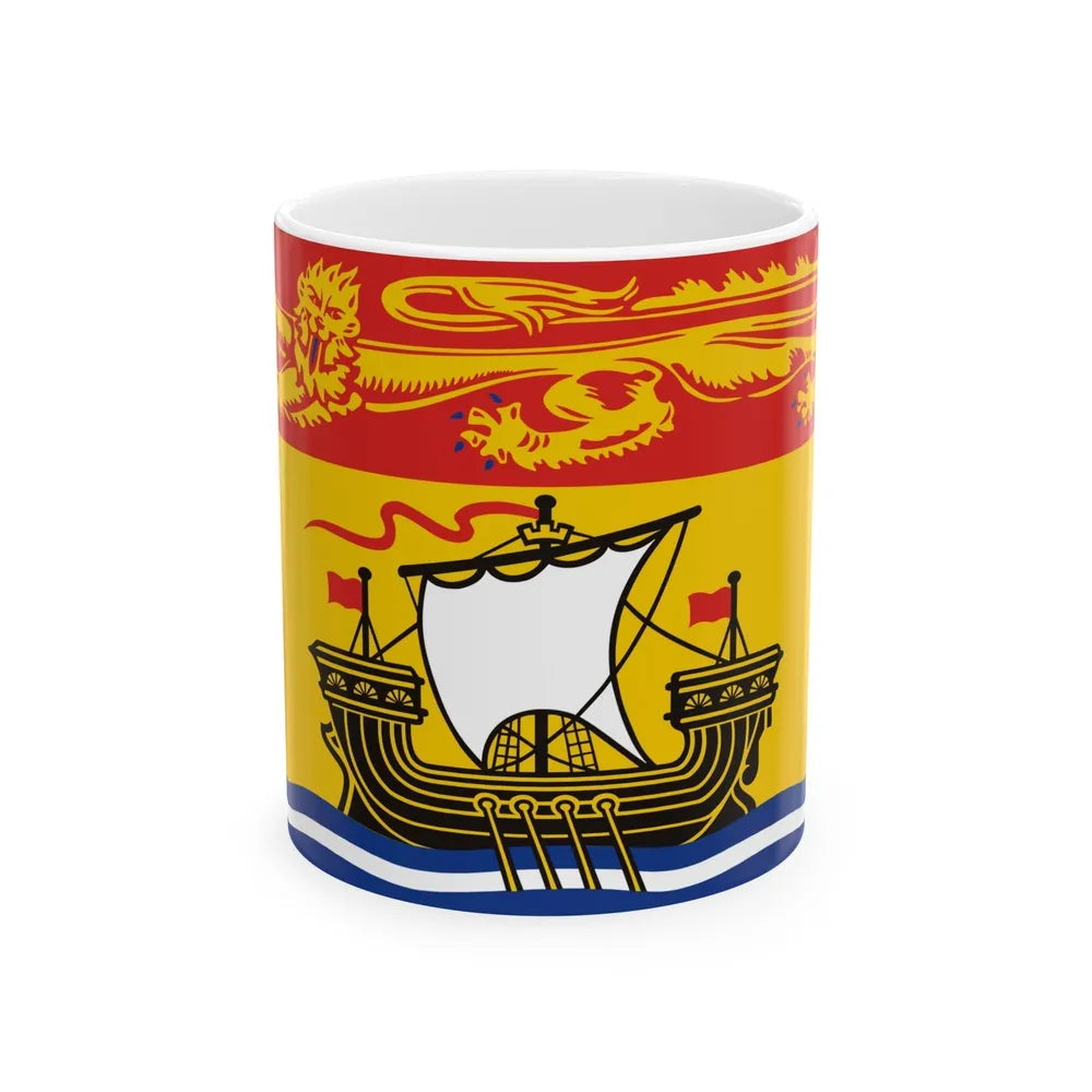 Flag of New Brunswick Canada - White Coffee Mug-11oz-Go Mug Yourself